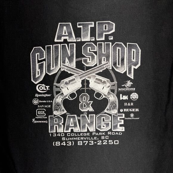 Gun Shop‎ Shirt Mens Medium South Carolina Range Rifle Firearms Ammo Six Shooter - Picture 1 of 11